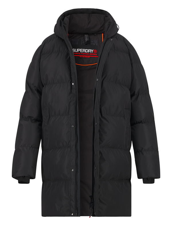 Steppparka, Mikrofaser wasserabweisend, schwarz