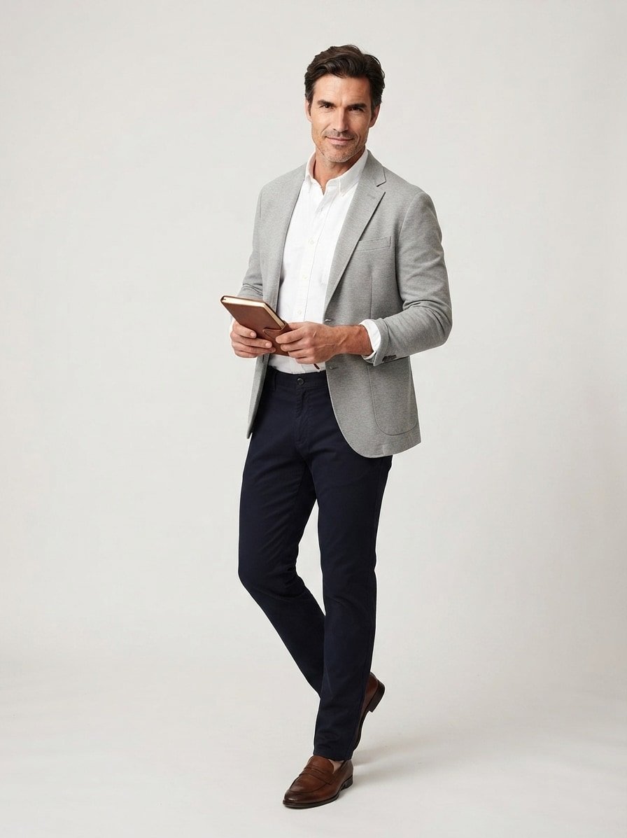Hose Fabio, Modern Fit, navy
