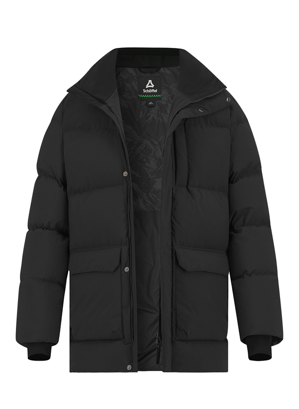Daunenparka Vindave, Mikrofaser wasserdicht, schwarz