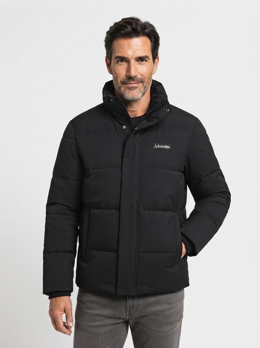 Funktionsjacke Purga, Mikrofaser wasserabweisend, schwarz