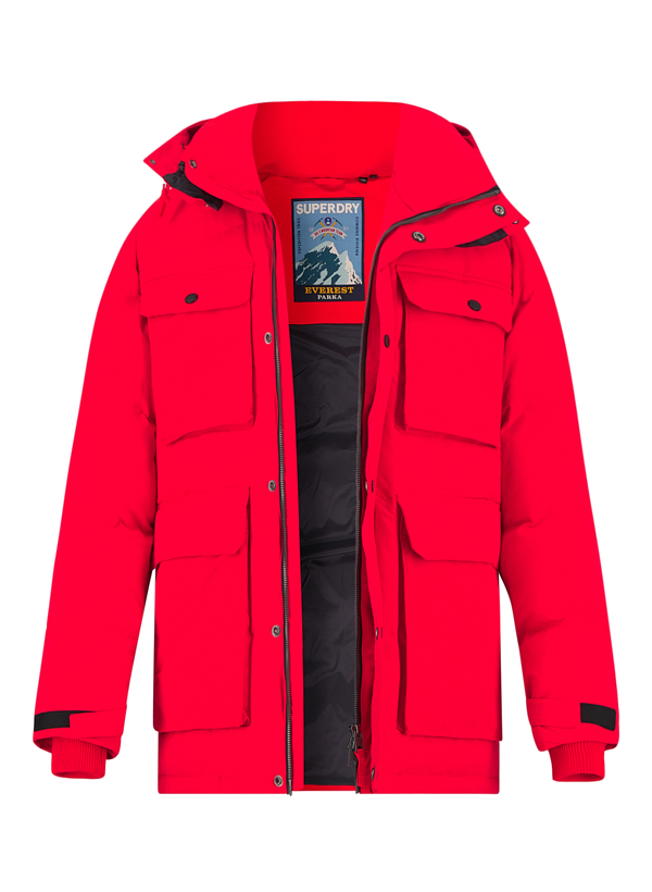 Steppjacke, Mikrofaser wasserabweisend, orange