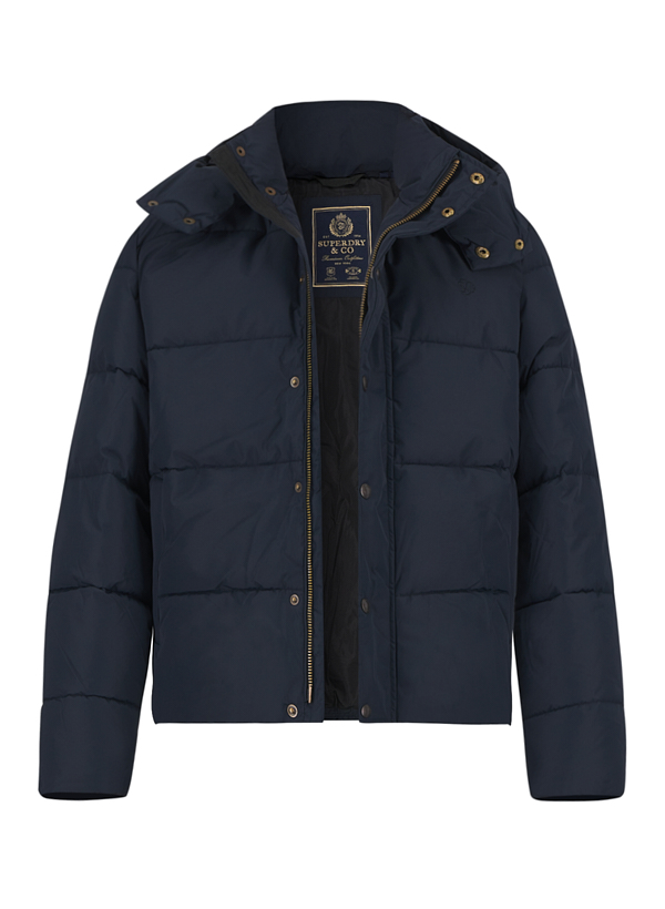 Steppjacke, Mikrofaser wattiert, navy