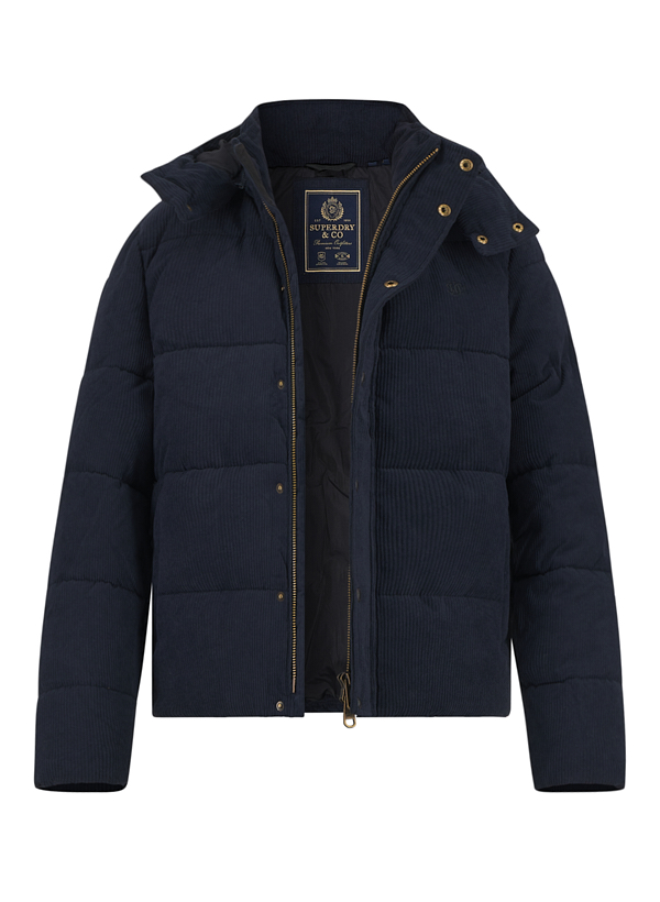 Steppjacke, Cord wattiert, navy