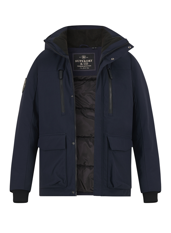 Jacke, Mikrofaser wasserabweisend, navy