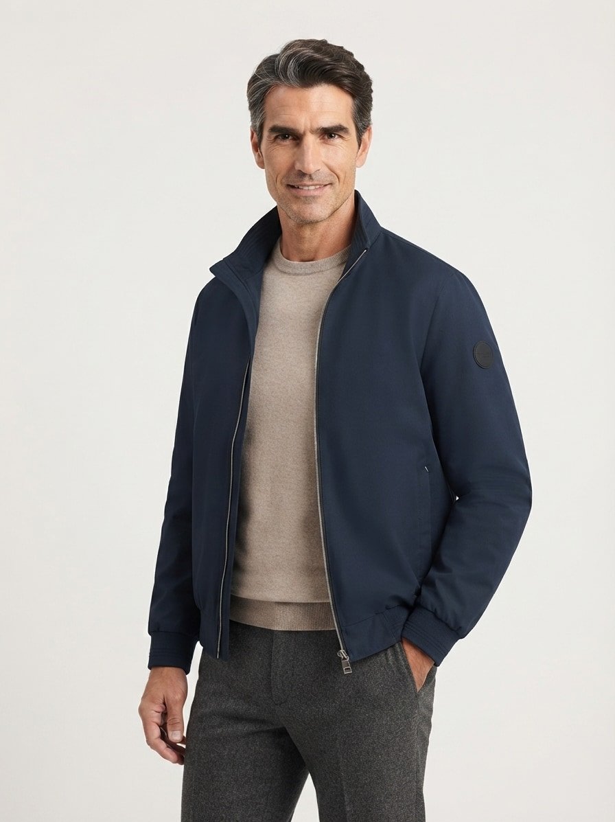 Blouson, Mikrofaser wasserabweisend, dunkelblau
