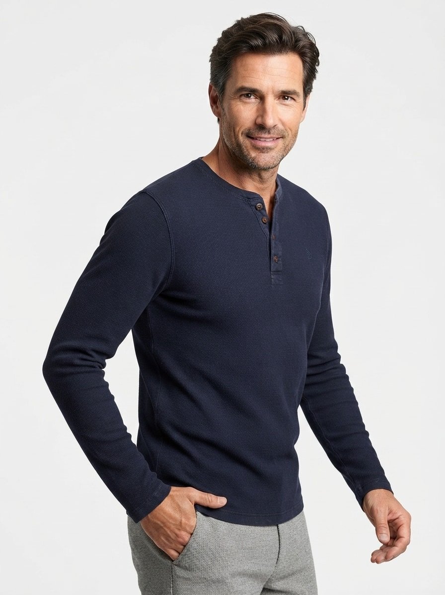 Longsleeve, Bio Baumwolle, blau