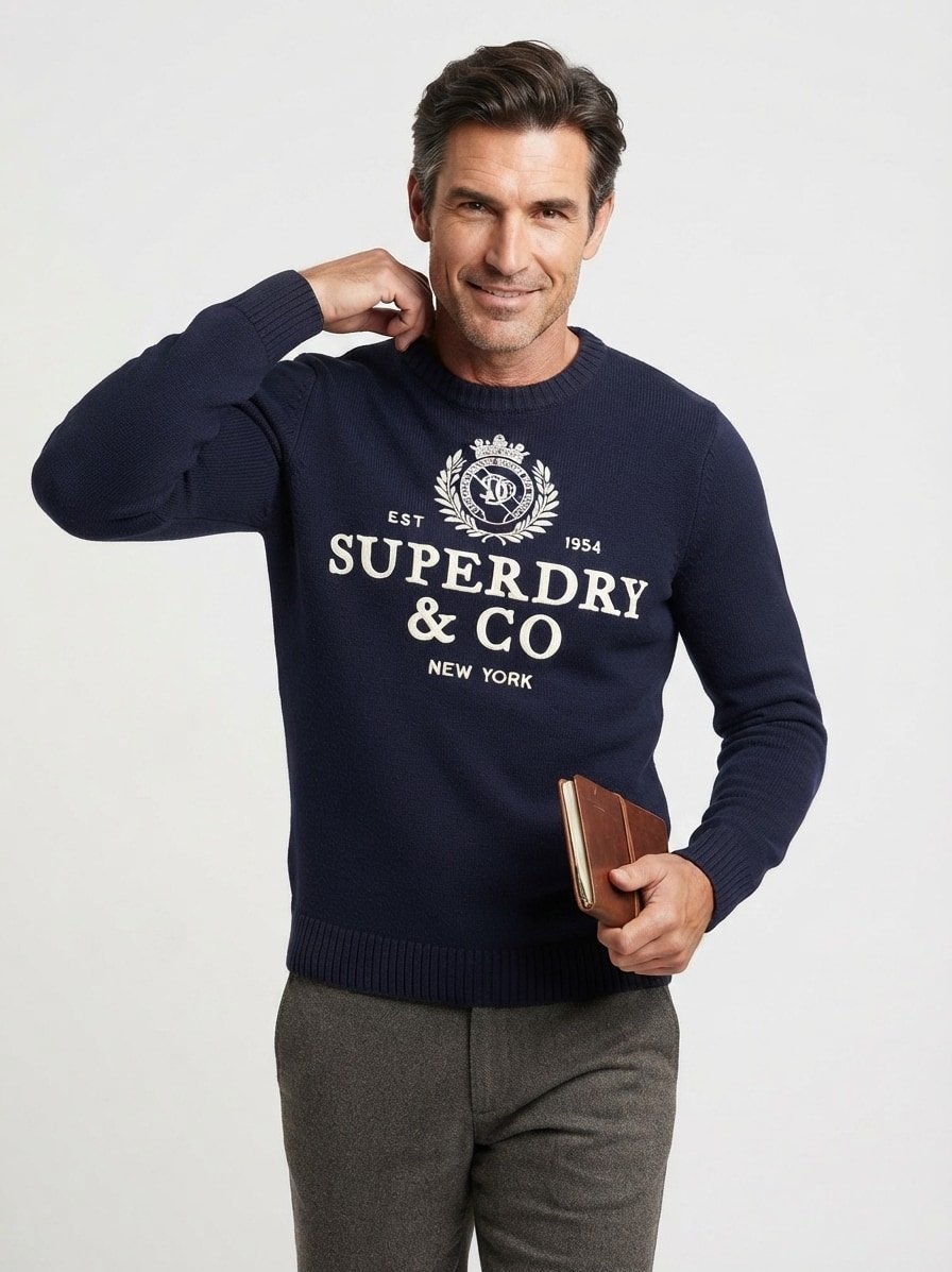 Pullover, Baumwolle, navy