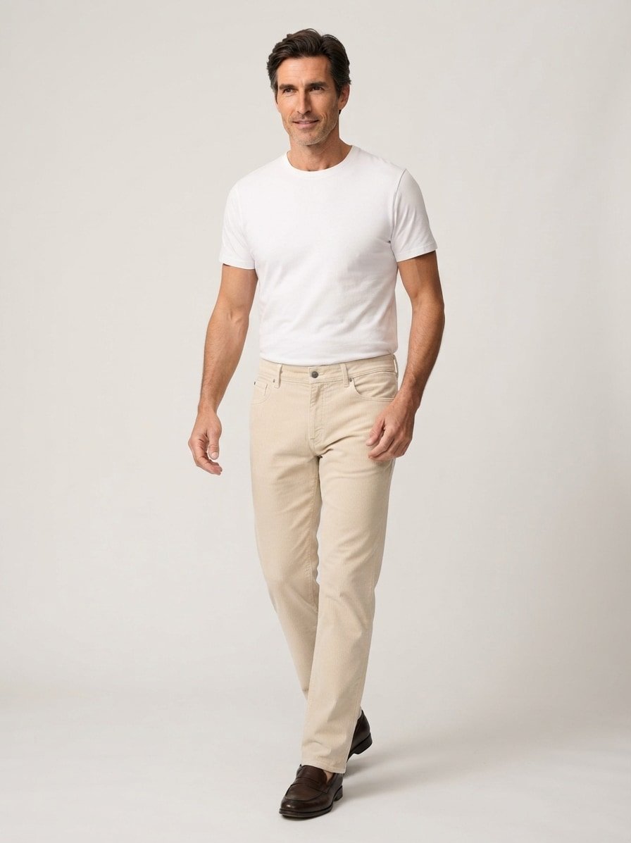 Hose Laval, Regular Straight, Cord, beige