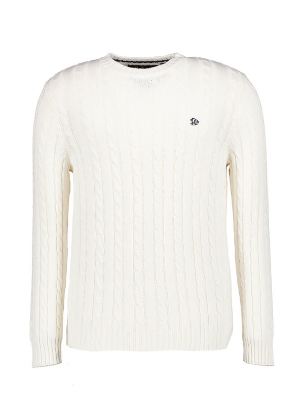 Superdry Herren Beige Für M6110707e Baumwollpullover Mit Zopfmuster (L), Lässig, Stoff - Bild 5