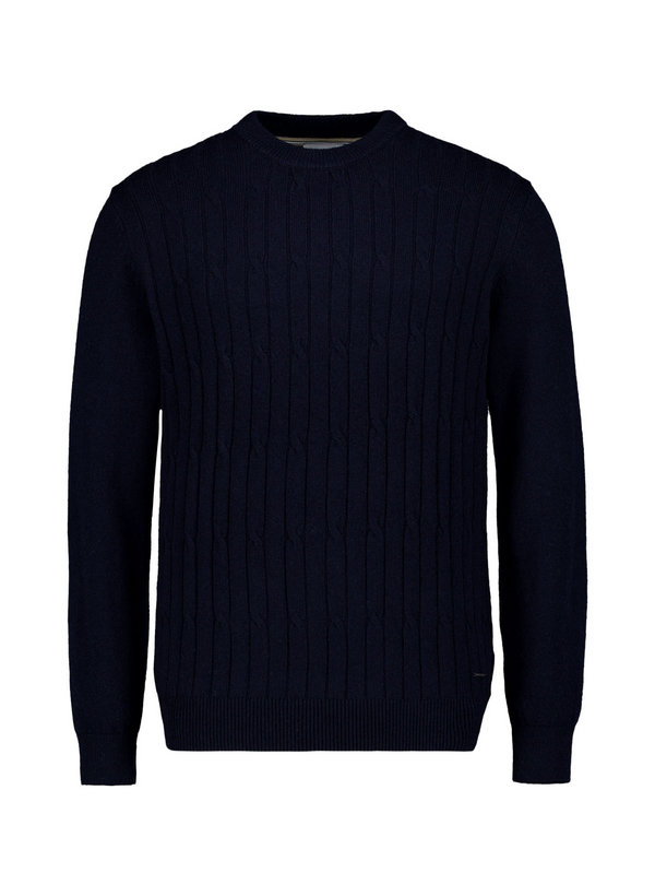 Pullover, Wolle-Baumwolle, dunkelblau
