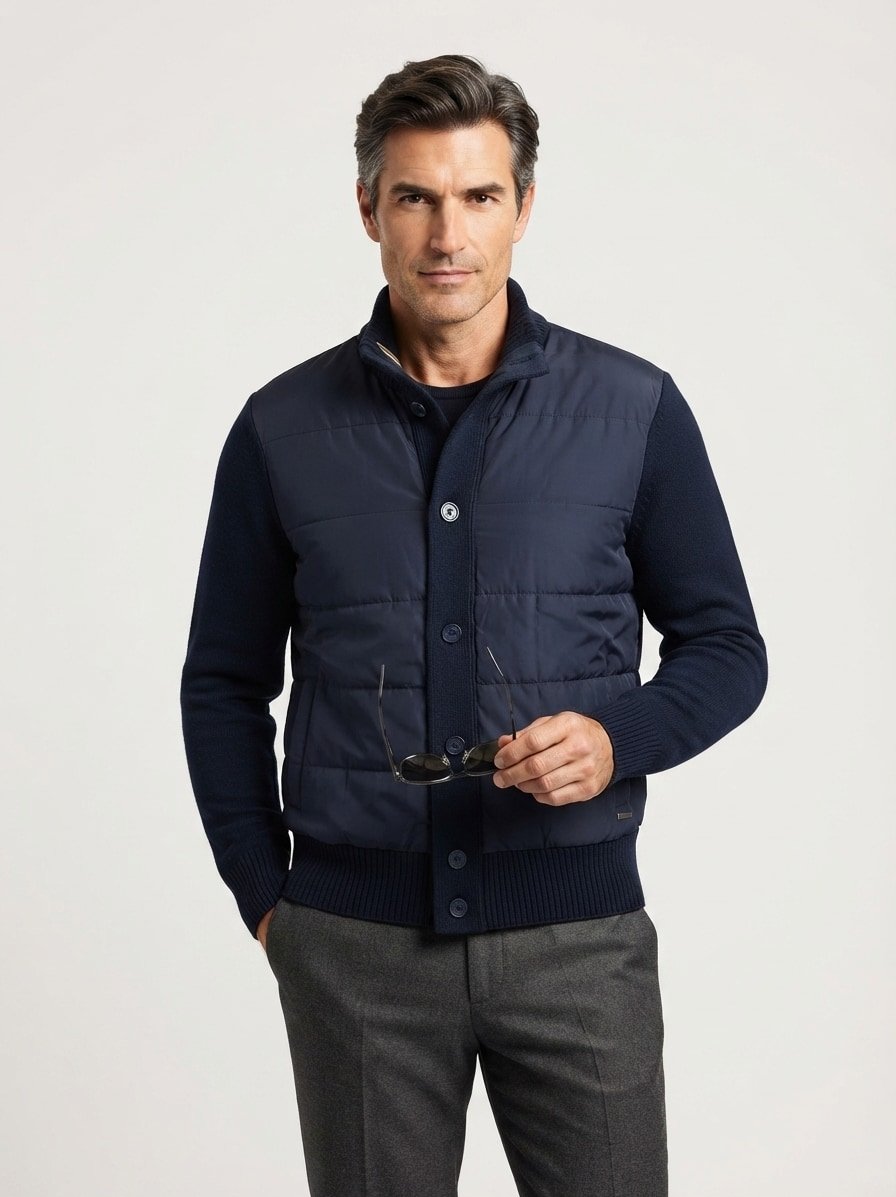 Strickjacke, Baumwolle, dunkelblau