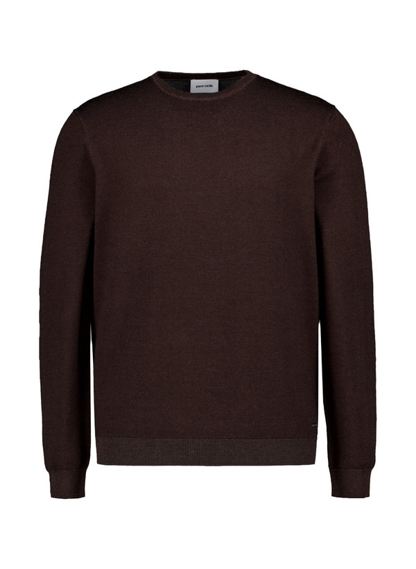 Pullover, Extrafein Merinowolle Baumwolle, braun meliert