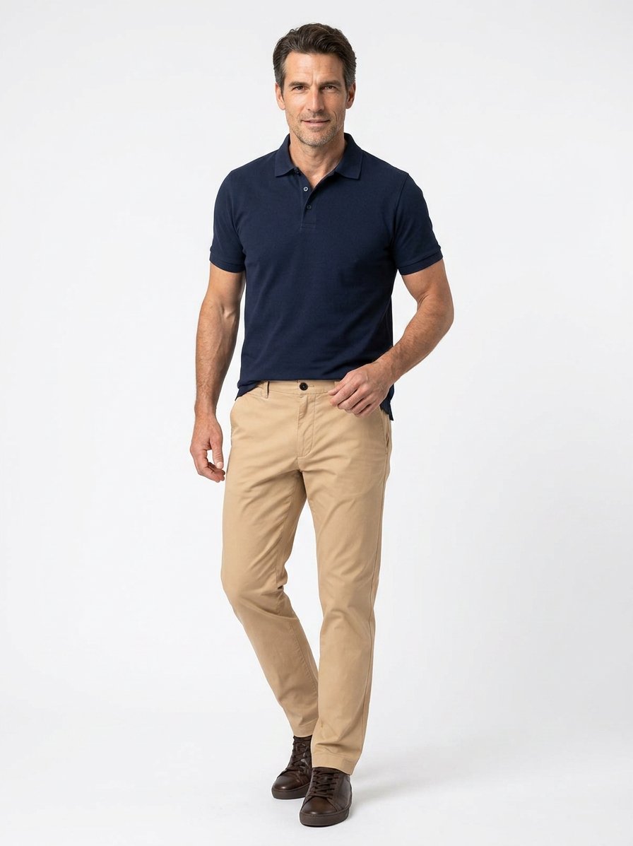Hose Genar, Slim, Baumwoll-Stretch, beige