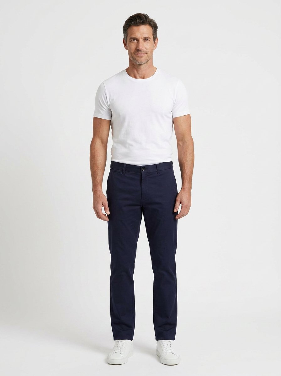 Hose Genar, Slim, Baumwoll-Stretch, dunkelblau