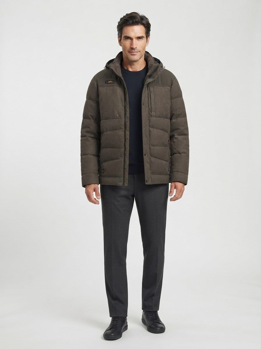 Steppjacke, Mikrofaser-Cord, schokobraun