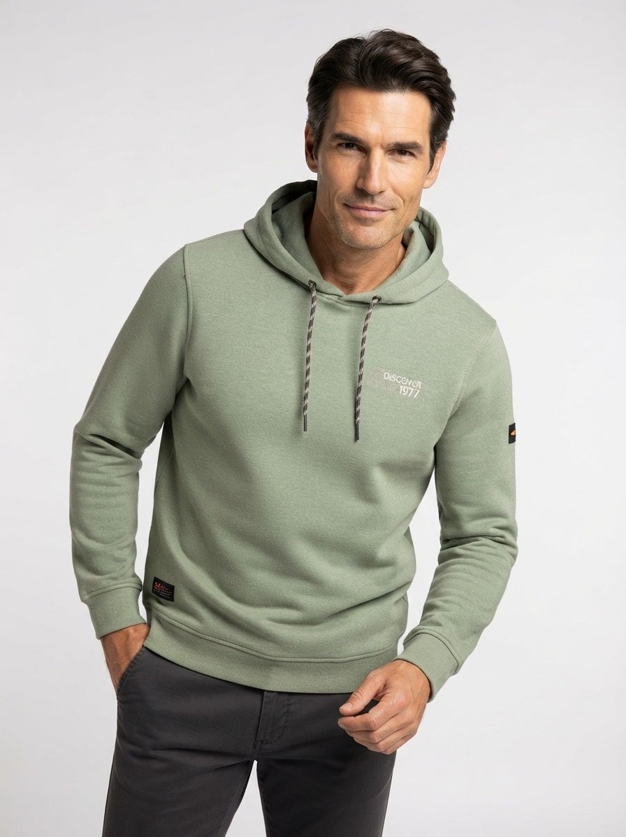 Hoodie, Baumwolle, grün