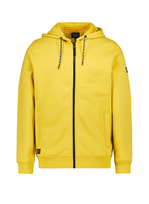 Sweatjacke, Baumwolle, gelb