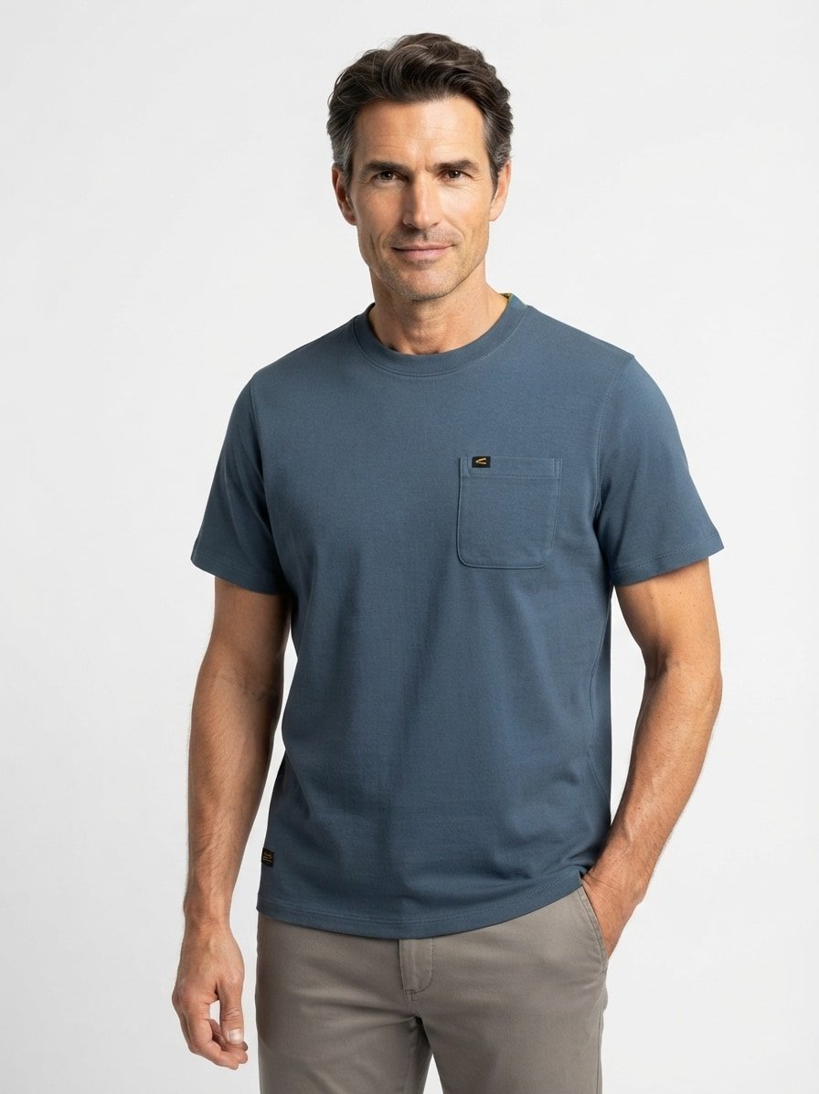 T-Shirt, Bio Baumwolle, tintenblau