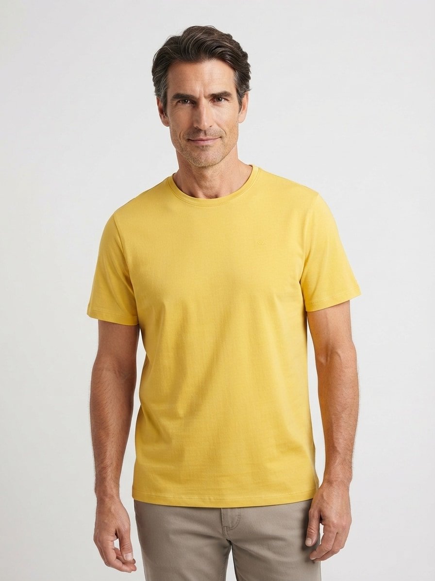 T-Shirt, fleXXXactive©, Stretch-Baumwolle, gelb