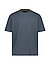 T-Shirt, Relaxed Fit, Baumwolle, mit Rückenprint, grau - blau
