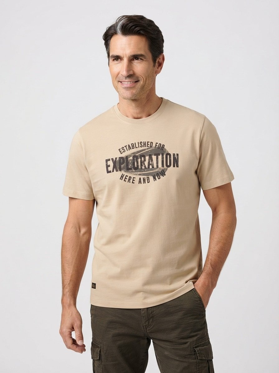 T-Shirt, Baumwolle, sand