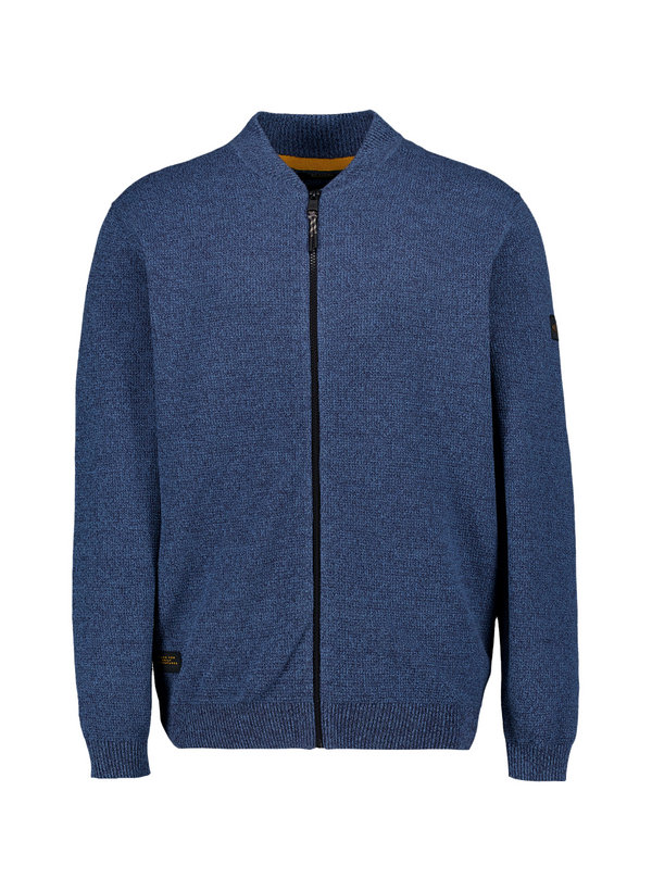 Strickjacke, Bio Baumwolle, blau meliert
