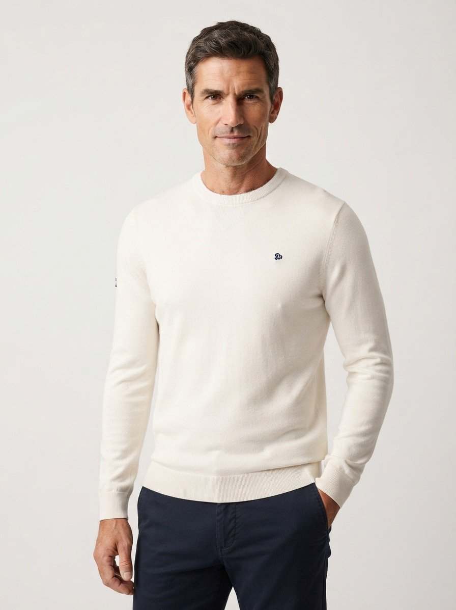 Pullover, Bio Baumwolle, offwhite