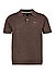 Polo-Shirt, Feinstrick, braun meliert - braun
