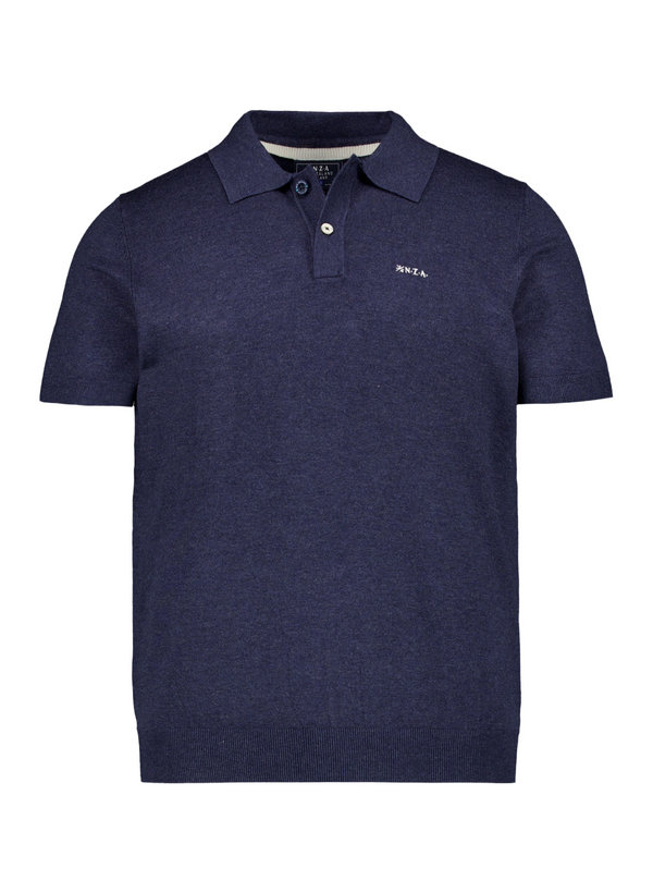 Polo-Shirt, Feinstrick, navy meliert