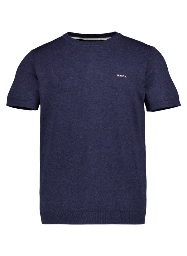 T-Shirt, Strick, navy meliert