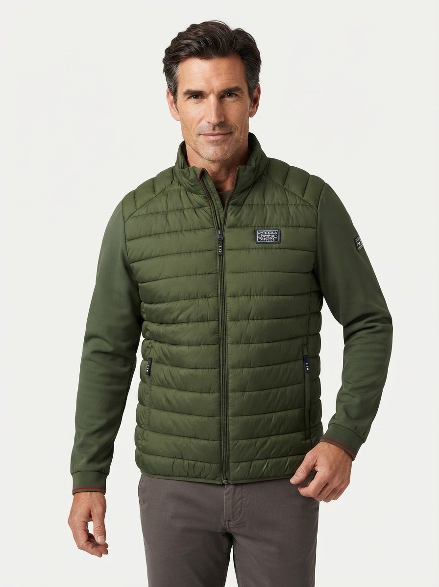 Steppjacke, Mikrofaser wasserabweisend, grün