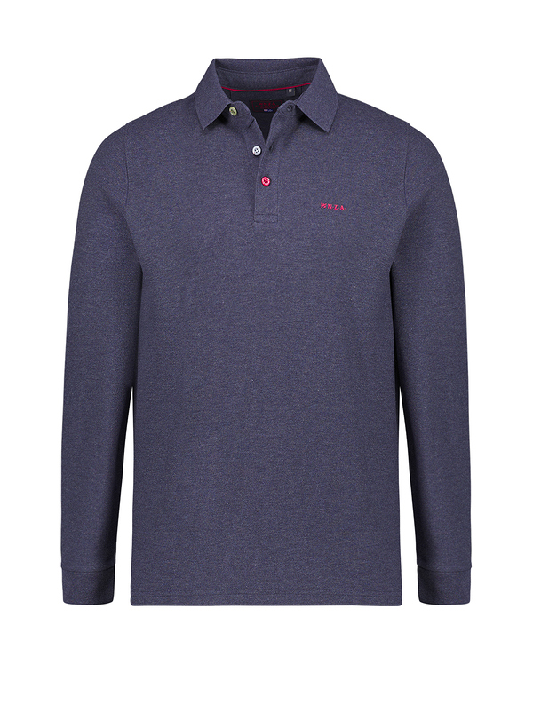 Polo-Shirt, Baumwoll-Piqué, navy melange