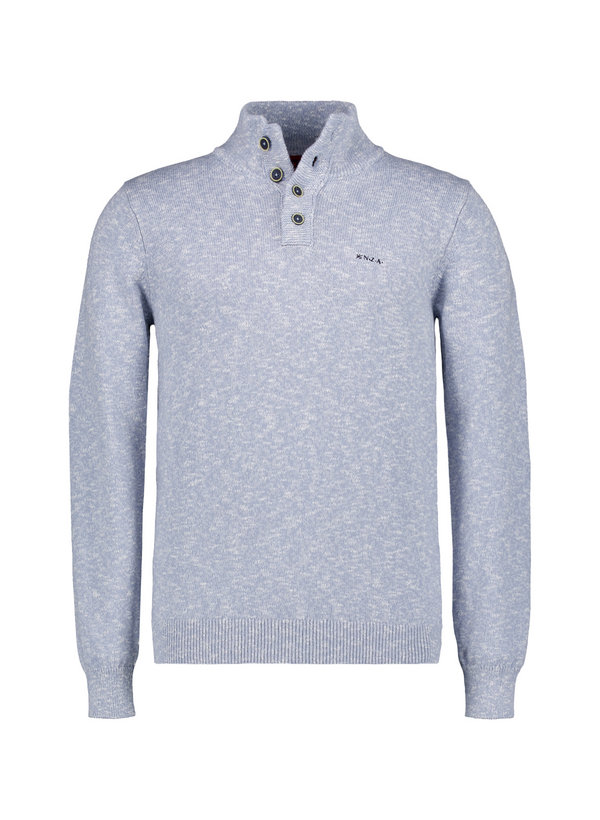 Troyer, Baumwolle, hellblau-beige meliert