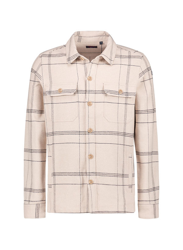 Overshirt, Baumwolle, sand-schwarz kariert