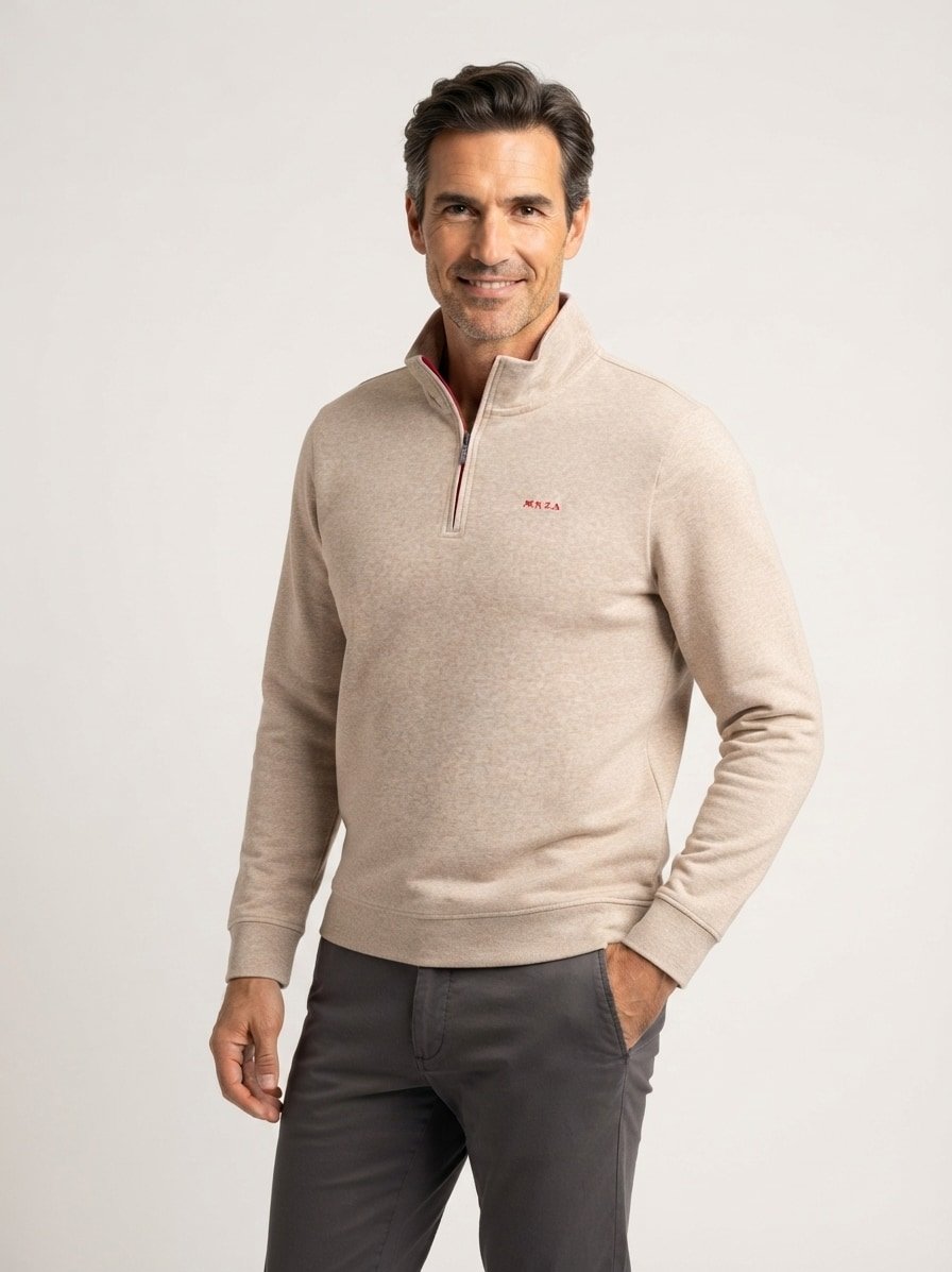 Sweatshirt, Baumwolle, sand meliert