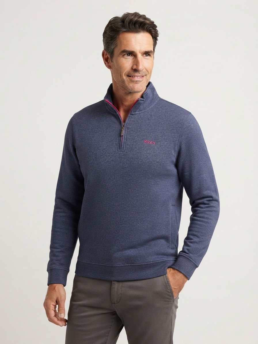 Sweatshirt, Baumwolle, navy melange
