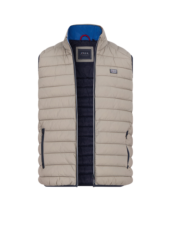 Steppweste, Mikrofaser wasserabweisend, beige-navy
