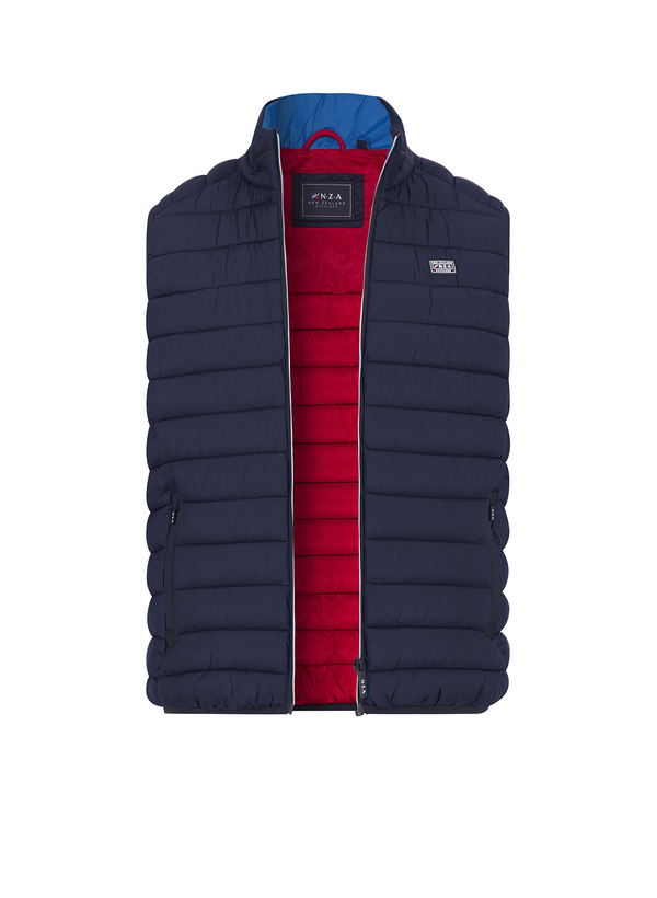 Steppweste, Mikrofaser wasserabweisend, navy-rot
