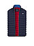 Steppweste, Mikrofaser wasserabweisend, navy-rot - navy-rot