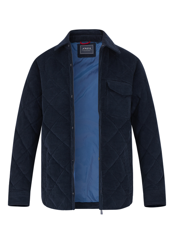 Overshirt, Cord, navy wattiert