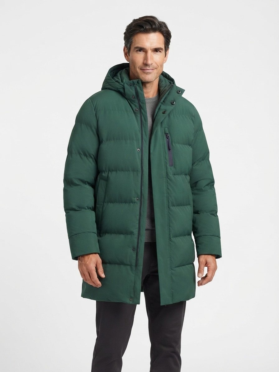 Parka, Mikrofaser wasserabweisend, grün