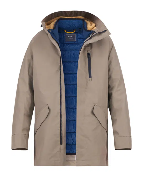 2-in-1-Jacke, Mikrofaser, Magnetverschluss, sand