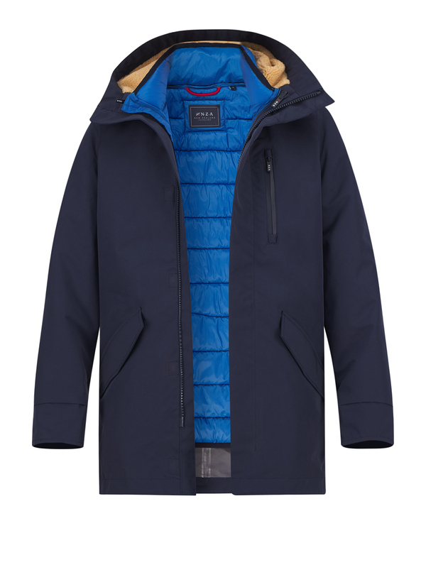 2-in-1-Jacke, Mikrofaser, Magnetverschluss, navy