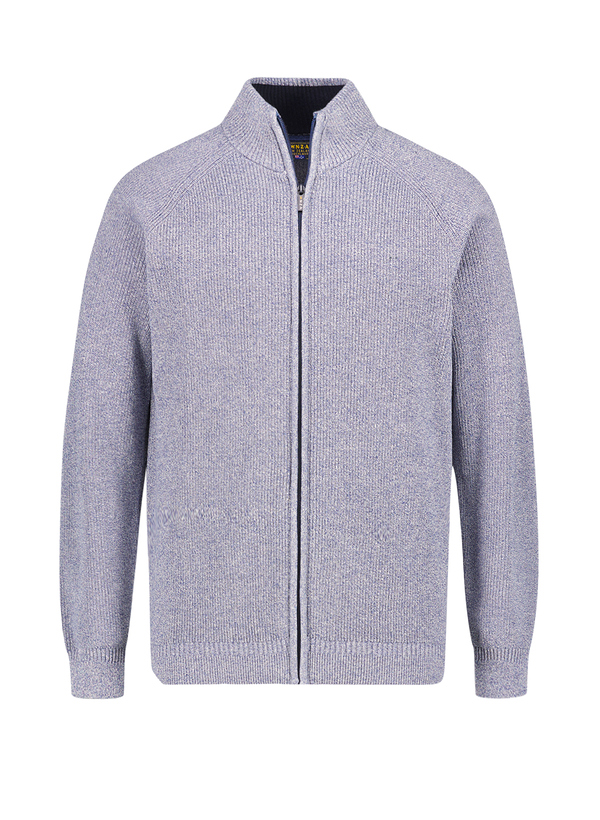 Cardigan, Baumwolle, blau meliert