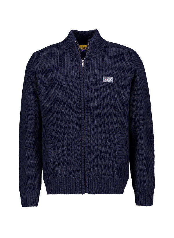Cardigan, Wollmischung, navy struktuiert
