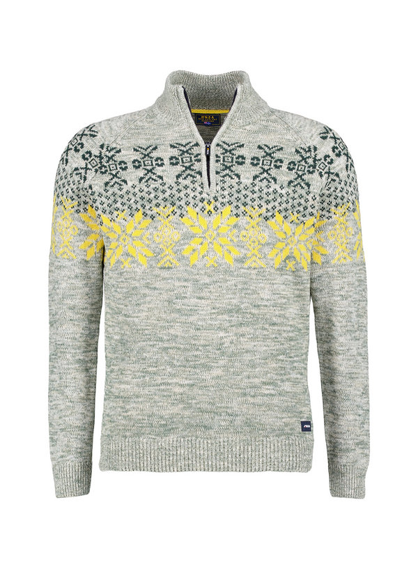 Troyer, Baumwolle, grün-beige meliert