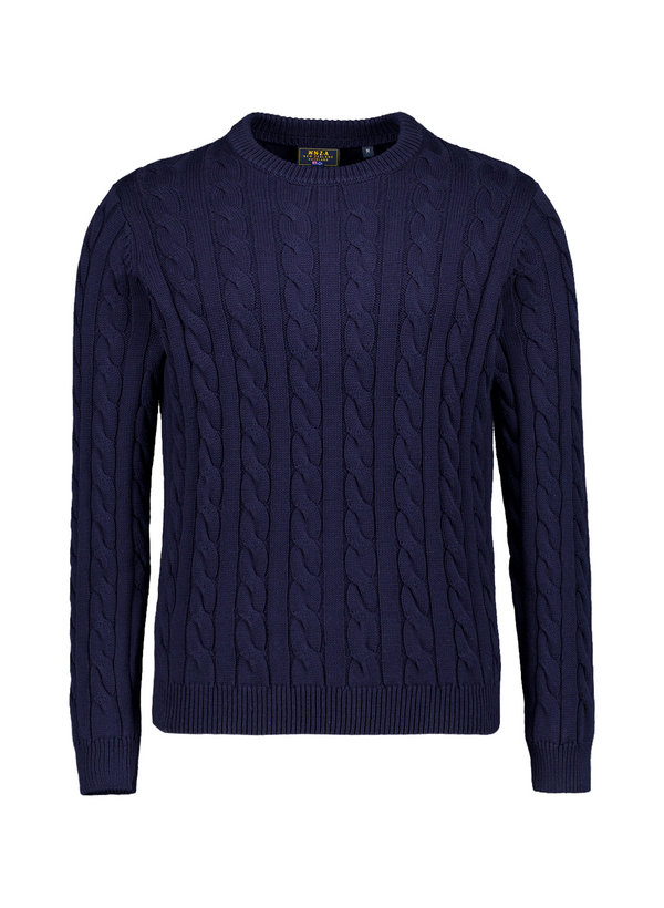 Pullover, Baumwolle, navy strukturiert