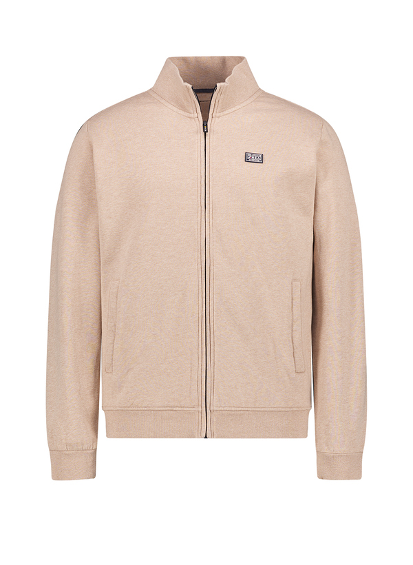 Sweatjacke, Baumwolle, beige melange