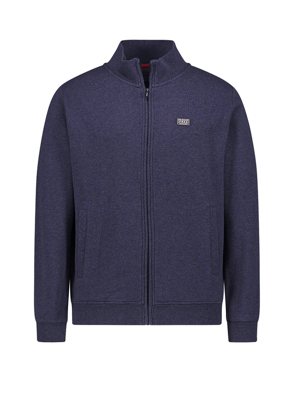 Sweatjacke, Baumwolle, dunkelblau melange