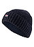 Mütze, Mikrofaser-Wolle Fleece gefüttert, navy meliert - navy